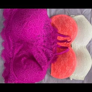 Lot of pink VS  bralette bandeaus large